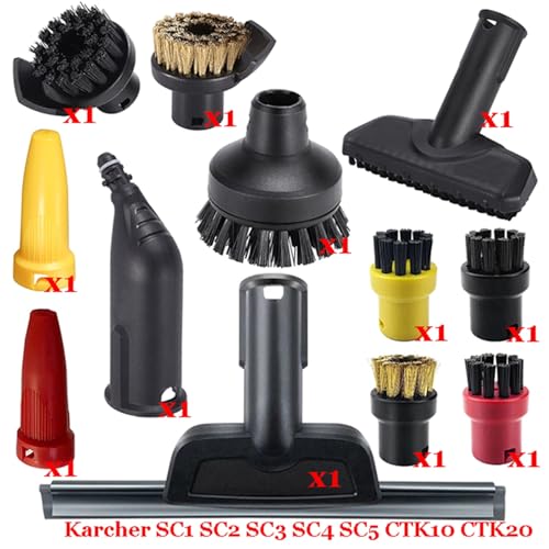 BTFWM Dampf Staubsauger Maschine SC1 SC2 SC3 SC4 SC5 SC7 CTK10 CTK20 Teile Pinsel Kopf Leistungsstarke Düse Zubehör Dampfreiniger-Zubehör(Set-21) von BTFWM