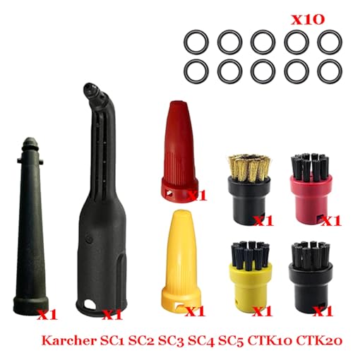 BTFWM Dampf Staubsauger Maschine SC1 SC2 SC3 SC4 SC5 SC7 CTK10 CTK20 Teile Pinsel Kopf Leistungsstarke Düse Zubehör Dampfreiniger-Zubehör(Set-4) von BTFWM