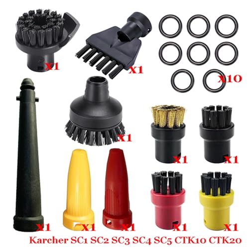 BTFWM Dampf Staubsauger Maschine for SC1 SC2 SC3 SC4 SC5 SC7 CTK10 CTK20 Teile Pinsel Kopf Leistungsstarke Düse Zubehör Dampfreiniger-Zubehör(Set-5) von BTFWM