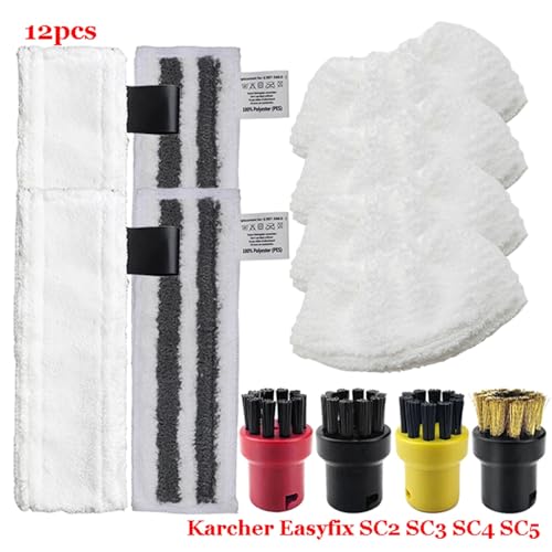 BTFWM For Easyfix SC2 SC3 SC4 SC5 Dampf-Handreiniger Mikrofaser-Reiniger Wischpad Wischlappen Teile Moppköpfe Tuchzubehör Dampfreiniger-Zubehör(Set-25) von BTFWM