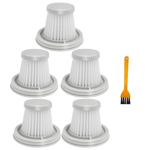 BTFWM For XIAOMI-MIJIA Staubsauger waschbar, Filter Handy Home Mini Wireless Filtering Staub recycelbare Filterteile Staubsaugerfilter(5PCS and Brush) von BTFWM