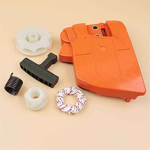 BTFWM Kettenbremsen-Seitenkupplungsdeckel Rücklaufstarter-Riemenscheibe Federgriff-Kit Kettensägen-Ersatzteile, for Husqvarna, 240 235 235E 236 236E Kettensägen-Bremsgriff von BTFWM