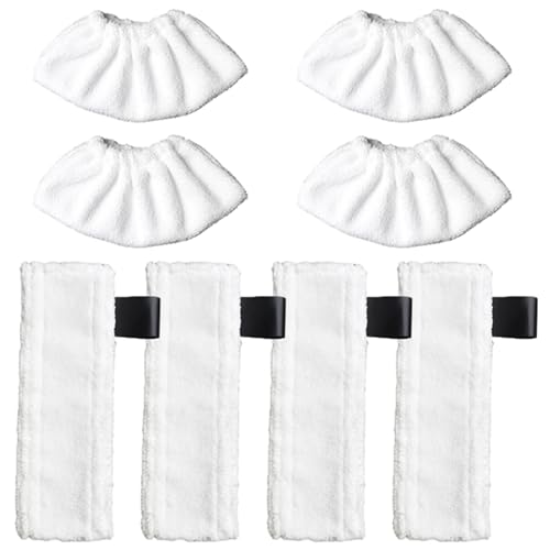 BTFWM Steam Mop Tuch Reinigungspad Tuch Abdeckung Ersatz Zubehör for EasyFix SC2 SC3 SC4 SC5 Mop Reiniger Ersatzteile Dampfreiniger-Zubehör(8pcs-02) von BTFWM