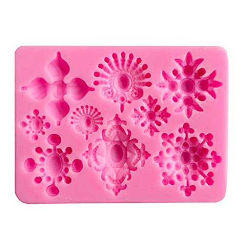 MDHQ 1 Stück Fondant Schmuck geformte Silikonform Retro Europäische Geprägte Form Schokolade Kuchen Dekoration Form von BTGHPI