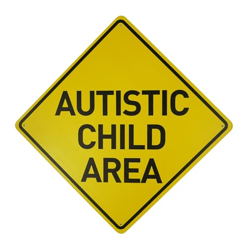 BTHUKO Autistic Child Area Warnschild aus robustem Aluminium, 30,5 x 30,5 cm von BTHUKO