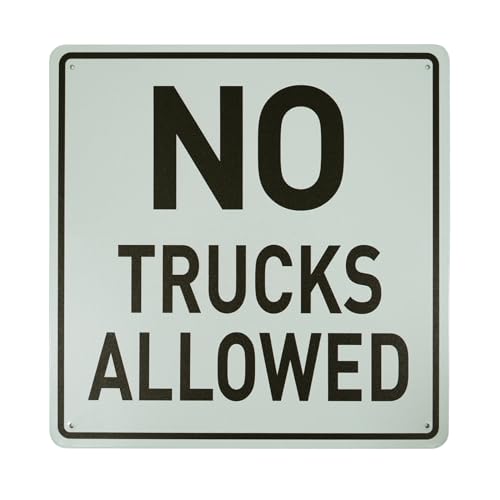 BTHUKO Schild "No Trucks" – 30,5 x 30,5 cm großes Aluminium-Schild – "No Truck Parking"-Schild – "No Trucks allowed"-Schild – Privatstraße ohne Lkw Turnaround-Schild BTHUKO Schild "No Trucks" – 30,5 x 30,5 cm großes Aluminium-Schild – "No Truck Parking"-Schild – "No Trucks allowed"-Schild – Privatstraße ohne Lkw Turnaround-Schild von BTHUKO