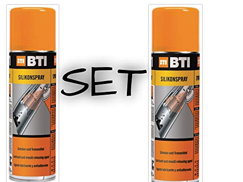BTI Silikonspray SET ersetzt das Kabelgleitspray - farblos - 400ml - Geeignet für alle täglich anfallenden Arbeiten, bei denen Teile zu schmieren, zu schützen oder zu isolieren sind. BTI Silikonspray SET ersetzt das Kabelgleitspray - farblos - 400ml - Geeignet für alle täglich anfallenden Arbeiten, bei denen Teile zu schmieren, zu schützen oder zu isolieren sind. von BTI