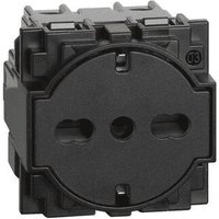 Bticino - Steckdose Living Now deutscher und italienischer ftandard flachsteckdose 2 module - schwarz KG4140A16F von BTICINO