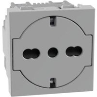 Bticino matixgo flachsteckdose 2p+e 16a 2 module grau - jg4140a16f von BTICINO