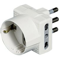 Dreifach-Adapter 3 deutsche Steckdosen 2 Doppelsteckdosen 16A Stecker weiß S3611DE - Bticino von BTICINO