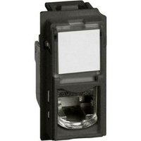 Bticino - Living now connector rj45 category 6 utp connection type toolless idc for data transmission telephone 1 black module kg4279c6 von BTICINO