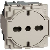 Living now presa flat standard deutsch und italienisch 2 p+e 16 a 250 va.c 2 module sand km4140a16f von BTICINO