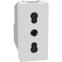 Bticino - matixgo 2p+e 16a zweiseitige steckdose 1 modul weiß - jw4180 von BTICINO