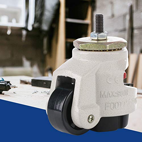 4pcs Swivel Plate Caster Wheels, Heavy Duty Industrierollenrad Level Adjustment Caster Gewindestiel f¨¹r industrielle Anh?nger oder gro?e Wohnm?bel von BTIHCEUOT