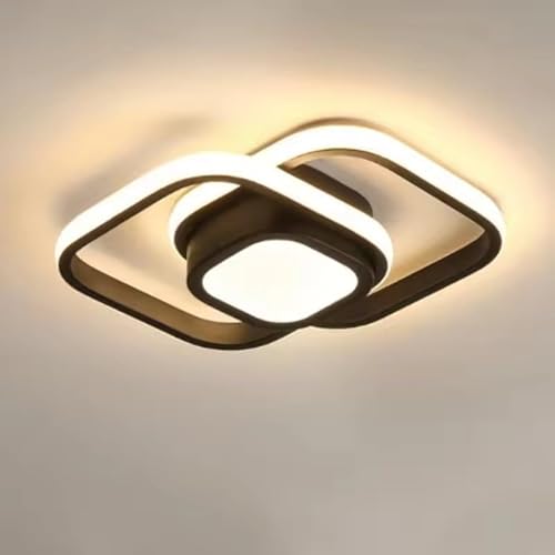 BTLINK 24W LED Deckenleuchte 32cm Schwarz Deckenlampe Quadratisch 4000k Neutralweiß Energieeffizient Lamp für Balkon Flur Küche Schlafzimmer (schwarz, 32cm) BTLINK 24W LED Deckenleuchte 32cm Schwarz Deckenlampe Quadratisch 4000k Neutralweiß Energieeffizient Lamp für Balkon Flur Küche Schlafzimmer (schwarz, 32cm) von BTLINK