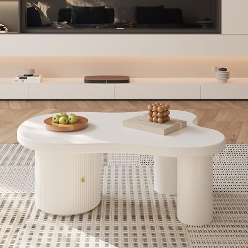 BTM Asymmetrischer Couchtisch, Coffee Table, stilvoll und robust, geeignet für Wohnzimmer und Büros, mit Stauraum. von BTM