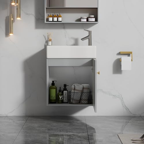 BTM Badezimmermöbel Waschbecken mit Waschtischunterschrank 46 cm, hängend, Kleine Gästebadmöbel BTM Badezimmermöbel Waschbecken mit Waschtischunterschrank 46 cm, hängend, Kleine Gästebadmöbel von BTM
