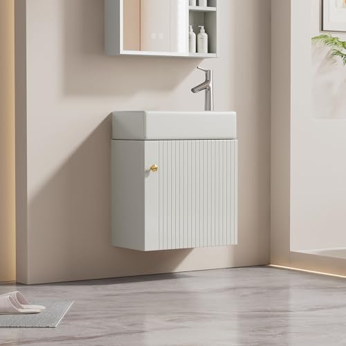 BTM Badezimmermöbel Waschbecken mit Waschtischunterschrank 46 cm, hängend, Kleine Gästebadmöbel BTM Badezimmermöbel Waschbecken mit Waschtischunterschrank 46 cm, hängend, Kleine Gästebadmöbel von BTM