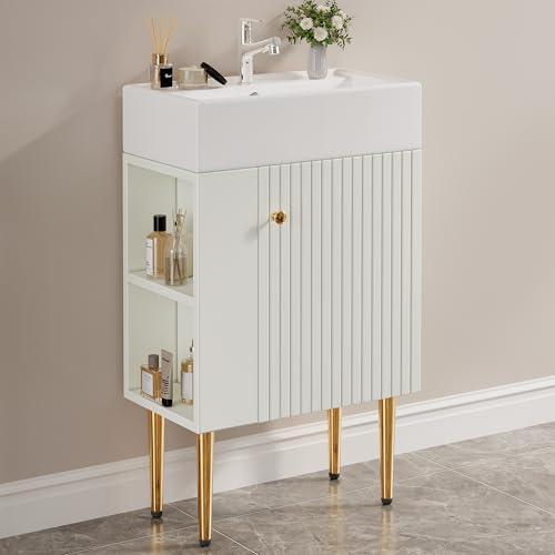BTM Badezimmermöbel Waschbecken mit Waschtischunterschrank 55 cm, Kleine Gästebadmöbel, weiß BTM Badezimmermöbel Waschbecken mit Waschtischunterschrank 55 cm, Kleine Gästebadmöbel, weiß von BTM