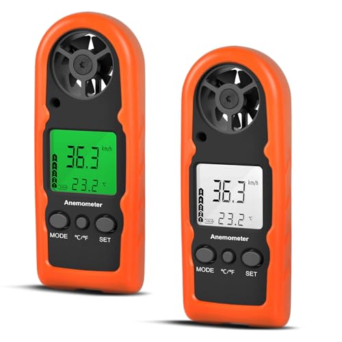 Anemometer Handheld – BTMETER Digitaler Windgeschwindigkeitsmesser mit Thermometer, Temperatur, Hintergrundbeleuchtung für HVAC CFM Schießboot (2 Stück) Anemometer Handheld – BTMETER Digitaler Windgeschwindigkeitsmesser mit Thermometer, Temperatur, Hintergrundbeleuchtung für HVAC CFM Schießboot (2 Stück) von BTMETER