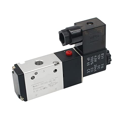 1/8#39;#39; Anschlüsse 3V210-06 2 Positionen 3 Wege Pneumatisches Magnetventil DC 12V 24V AC 110V 220V 1Stk(3V210-06 DC 12V) von BTMFGVWLB