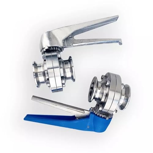 38 mm S304 Edelstahl Sanitär 3,8 cm Tri Clamp Drosselventil Quetschauslöser für selbstgebrautes Milchprodukt (Kunststoffgriff) von BTMFGVWLB
