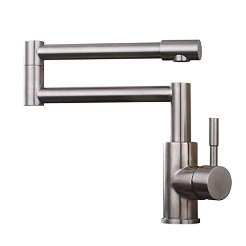 Deckmontage Topffüller 304 Edelstahl Einhandgriff Doppelgelenke Küche 360° drehbar einziehbar kommerzielle Küchenspüle Gebürstetes Nickel Deckmontage Topffüller 304 Edelstahl Einhandgriff Doppelgelenke Küche 360° drehbar einziehbar kommerzielle Küchenspüle Gebürstetes Nickel von BTMFGVWLB