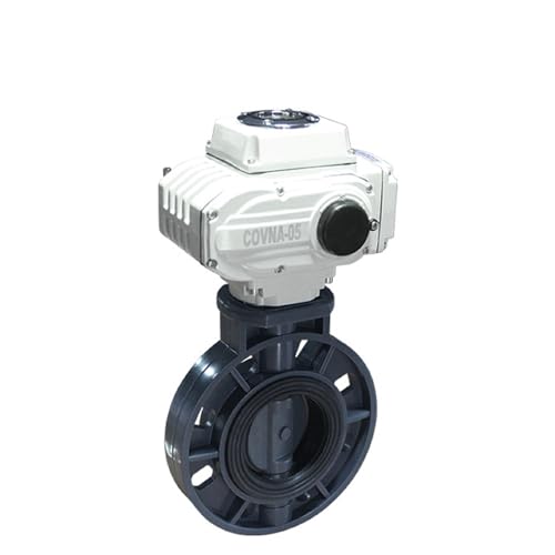 Elektrische Absperrklappe aus PVC, Typ DN65, motorisierte Absperrklappe für Wasserverbrauch, EPDM-Abdichtung (AC110 V) von BTMFGVWLB