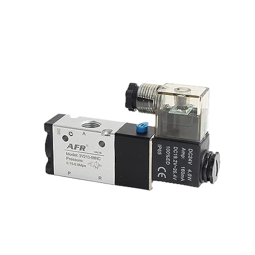 Pneumatisches Magnetventil, 1/4 Zoll, BSP, normalerweise offen, geschlossen, 3V210-08-NC, 24 V Gleichstrom, 12 V, 110 V, AC220 V, 3 V110-06-NO 3V310-10 3V410-15 (3v110-06-nc) von BTMFGVWLB