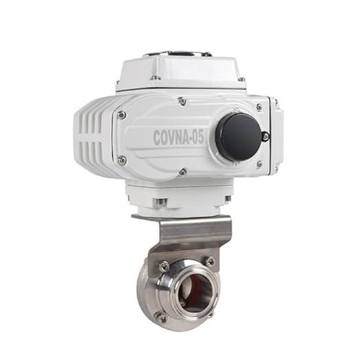 Sanitär-Elektro-Absperrklappe, 5,1 cm, lebensmittelecht, motorisierte Absperrklappe, ON-OFF-Typ (AC 220 V) von BTMFGVWLB