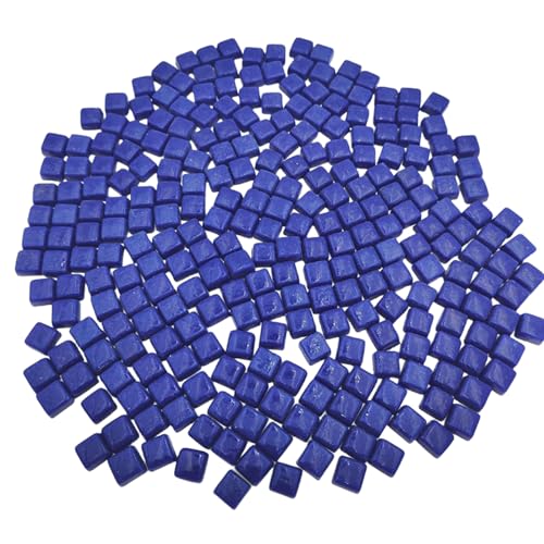 1,2 cm Glas-Mosaiksteinfliesen, 500 g, nicht transparente Mosaikstücke für Kunst und Handwerk, Teller, Bilderrahmen, Blumentöpfe, handgefertigt und Heimdekoration (Marineblau) von BTMIEY