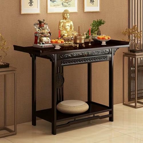 BTOIASYHF Altartisch für persönlichen Schrein mit Schublade, Altarschrank aus Bambus, chinesischer Buddha-Nischenschrank für kleine Räume BTOIASYHF Altartisch für persönlichen Schrein mit Schublade, Altarschrank aus Bambus, chinesischer Buddha-Nischenschrank für kleine Räume von BTOIASYHF