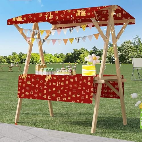 BTOIASYHF Faltbares Leichter Hölzerne Lebensmittelwagen - Tragbarer Marktstand Mit Markisen, Einfacher Montage Mobiler Business Cart Für Blumen, Geschenke, Eiscreme BTOIASYHF Faltbares Leichter Hölzerne Lebensmittelwagen - Tragbarer Marktstand Mit Markisen, Einfacher Montage Mobiler Business Cart Für Blumen, Geschenke, Eiscreme von BTOIASYHF