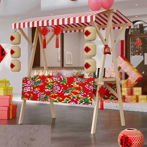 BTOIASYHF Faltbares Leichter Hölzerne Lebensmittelwagen - Tragbarer Marktstand Mit Markisen, Einfacher Montage Mobiler Business Cart Für Blumen, Geschenke, Eiscreme BTOIASYHF Faltbares Leichter Hölzerne Lebensmittelwagen - Tragbarer Marktstand Mit Markisen, Einfacher Montage Mobiler Business Cart Für Blumen, Geschenke, Eiscreme von BTOIASYHF
