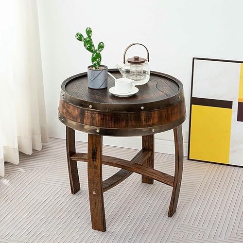 BTOIASYHF Handgefertigter Eiche Whisky Barrel Endtisch - Rustikaler Bourbon Couchtisch Und Weinfassmöbel BTOIASYHF Handgefertigter Eiche Whisky Barrel Endtisch - Rustikaler Bourbon Couchtisch Und Weinfassmöbel von BTOIASYHF