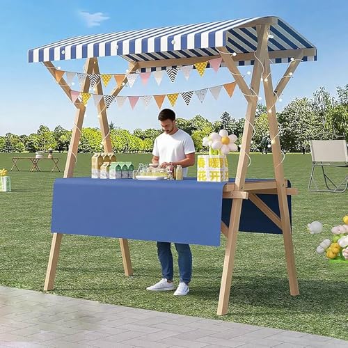 BTOIASYHF Leichter Lebensmittelwagen Für Unternehmen, Zusammenklappbarer Stall Kiosk Für Landwirte Markt, Snack & Dessert/Eiswagen von BTOIASYHF