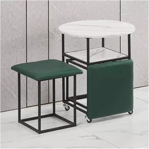 BTOIASYHF Sitz Würfel 5 In 1 Mit Rädern Und Couchtisch, Stapelbares Sofa Stuhl Hocker Nesting Osmanischer Hocker Beweglicher Fußhockel Dressing Stuhl Für Wohnzimmer von BTOIASYHF