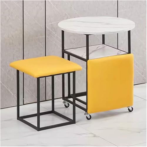 BTOIASYHF Sitz Würfel 5 In 1 Mit Rädern Und Couchtisch, Stapelbares Sofa Stuhl Hocker Nesting Osmanischer Hocker Beweglicher Fußhockel Dressing Stuhl Für Wohnzimmer von BTOIASYHF