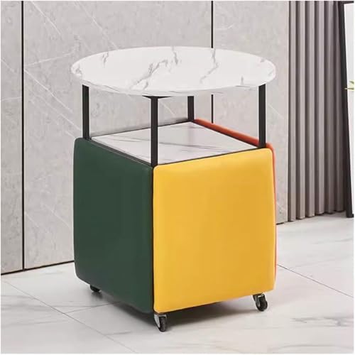BTOIASYHF Sitz Würfel 5 In 1 Mit Rädern Und Couchtisch, Stapelbares Sofa Stuhl Hocker Nesting Osmanischer Hocker Beweglicher Fußhockel Dressing Stuhl Für Wohnzimmer von BTOIASYHF