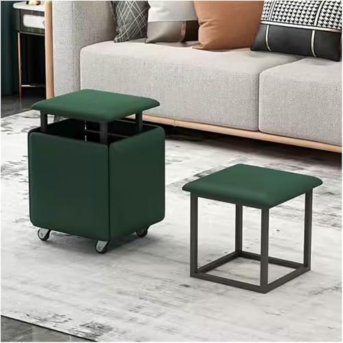 BTOIASYHF Stapelbarer Sofa -Stuhlhocker 5 In 1 Sitzplattenschemel Mit Rädern, Nisting Osmanischer Hock von BTOIASYHF