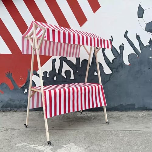 BTOIASYHF Tragbare Klappbare Street Food Cart Auf Rädern - Holz Stall Kiosk Display Für Outdoor-Märkte, Ideal Für Hot Dogs & EIS BTOIASYHF Tragbare Klappbare Street Food Cart Auf Rädern - Holz Stall Kiosk Display Für Outdoor-Märkte, Ideal Für Hot Dogs & EIS von BTOIASYHF