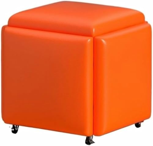 BTOIASYHF Würfel Stuhl, 5 In 1 Sitzplatz Würfel, Stapelbares Sofa Stuhl Hocker, Nesting Osmanischer Hocker Beweglicher Fußhockel, Dressing Stuhl Für Wohnzimmer Schlafzimmer von BTOIASYHF