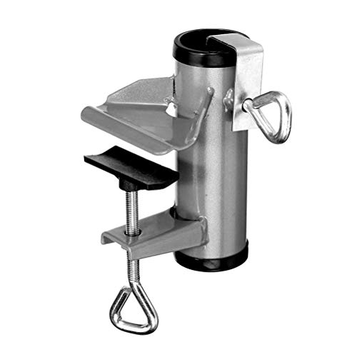 BTOSEP Garten-Sonnenschirm-Regenschirm, Fester Clip, Rüttelfester Schirmständer, Fester Clip, Robuste Schirmhalter-Klemme Garten-Balkon-Schirm (Silber) von BTOSEP