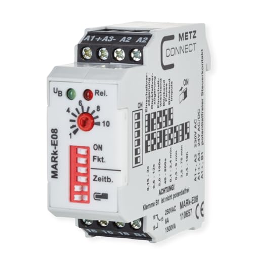 METZ CONNECT MARk-E08 230 V AC, 24 V AC/DC Zeitrelais von METZ CONNECT