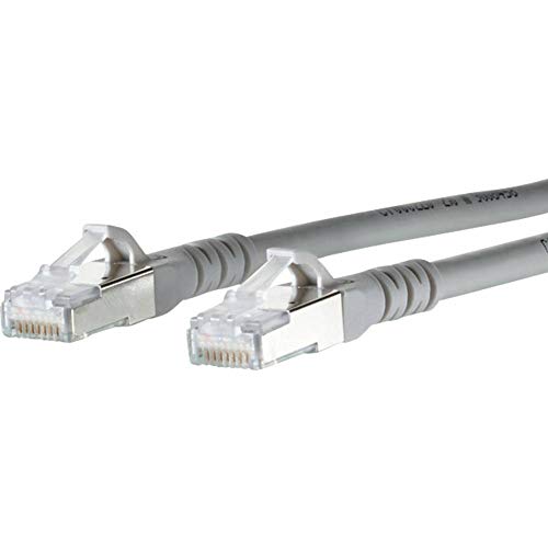 Metz Connect 130845A033-E RJ45 Netzwerkkabel, Patchkabel CAT 6a S/FTP 10.00m Grau mit Rastnasenschu von BTR