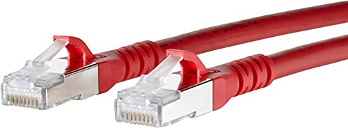 Metz Connect 130845A066-E RJ45 Netzwerkkabel, Patchkabel CAT 6a S/FTP 10.00m Rot mit Rastnasenschutz von BTR