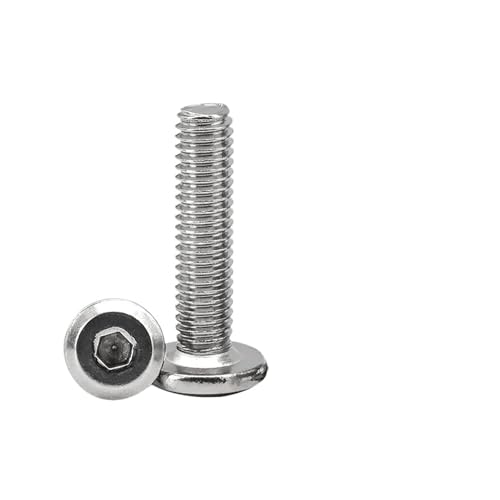2–50 Stück Flachkopf-Innensechskant-Möbelschrauben aus Edelstahl M2 M2.5 M3 M4 M5 M6 M8 M10 Verbindungsschrauben for Möbel(10mm,M4 20pcs) von BTRHKMN
