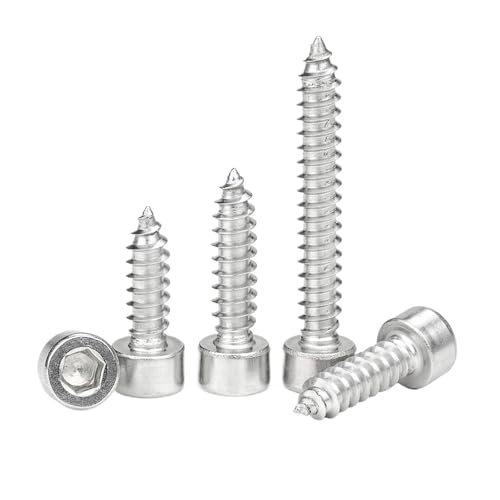 20/55 stücke M2 M2.6 M3 M4 M5 M6 Hexagon Innensechskant Kappe Kopf Selbstschneidende Schraube Edelstahl Allen for Lautsprecher(10mm,M5 20pcs) von BTRHKMN