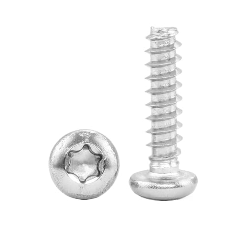 20–50 Stück Torx-Blechschrauben mit flachem Kopf, M2, M2,3, M2,6, M3, M3,5, M4, M4,2, M5, Edelstahl, 6-zackige Sternschrauben, Blech(M2.6x10mm 50pcs) von BTRHKMN