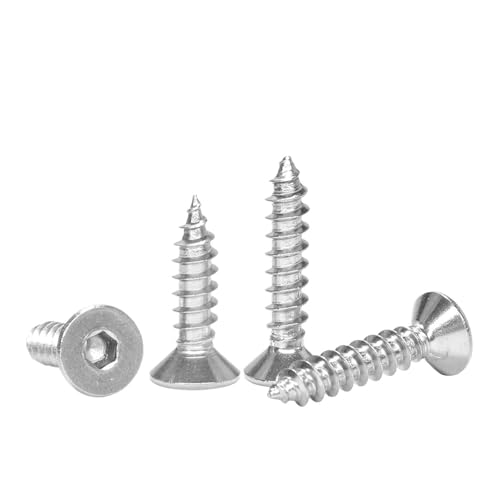 5–50 Stück Flachkopf-Innensechskant-Blechschrauben M2 M3 M4 M5 M6 Edelstahl-Inbusschraube for Holz(5mm,M2 50pcs) von BTRHKMN